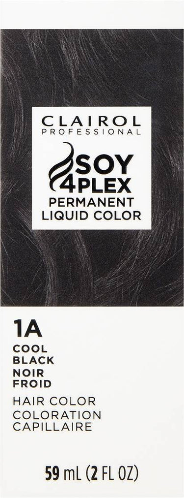 Clairol Professional Soy4Plex Permanent Liquid Color 1A Cool Black – 2 fl oz - ANNS BEAUTY SUPPLY